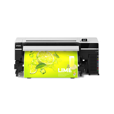 The new 64-inch SureColor S9170 solvent printer leverages an advanced 11-color ink set, including Red, Orange and an all-new Green ink to deliver over <percent>99%</percent> PANTONE coverage, delivering consistent high-quality output and unparalleled productivity for small to medium sign shops, print franchises and e-commerce printers.