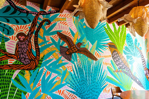 Hacienda Tres Ríos Crowns its Renovation with the Creation of a Colorful Mural in its Mexican Restaurant