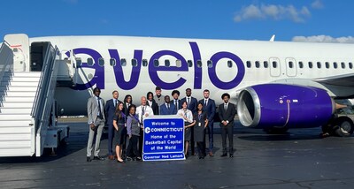 2024 NCAA Men's Basketball National Champions, UConn Huskies, take flight to their White House Celebration on Avelo Airlines.