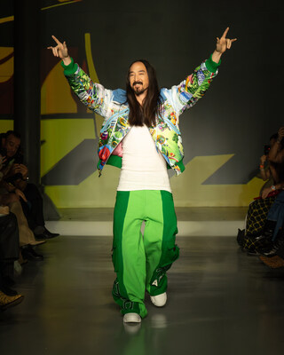 Steve Aoki at the DIM MAK x ONE PIECE NYFW Runway Show