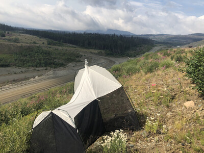 A malaise trap on the Mount Milligan Mine site used to capture flying insects. (CNW Group/Genome British Columbia)