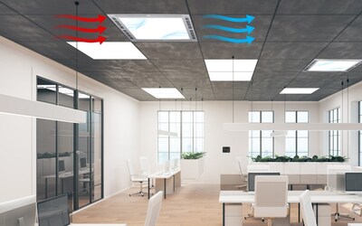 ThinkLite Air Purilux LED Air Purifying Light & GBAC STAR™ Registered Flair IAQ Monitor