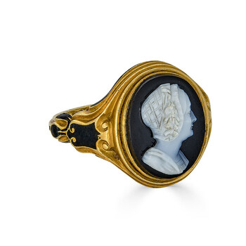 Cameo Mourning Ring from 1874. Image courtesy of KIL N.Y.C.