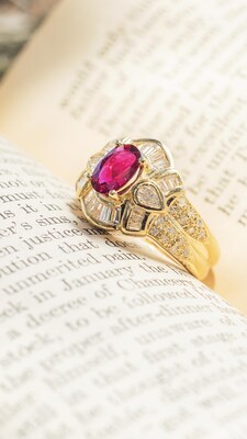 Ring in a book. Image courtesy of Christoffel Jewelry