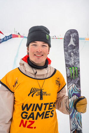 Monster Energy's Brendan Mackay Claims First Place in Men's Freeski Halfpipe at Winter Games NZ FIS World Cup in New Zealand