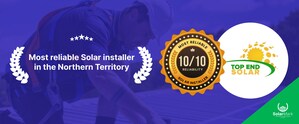 Top End Solar awarded most reliable Darwin Solar installer in the Northern Territory