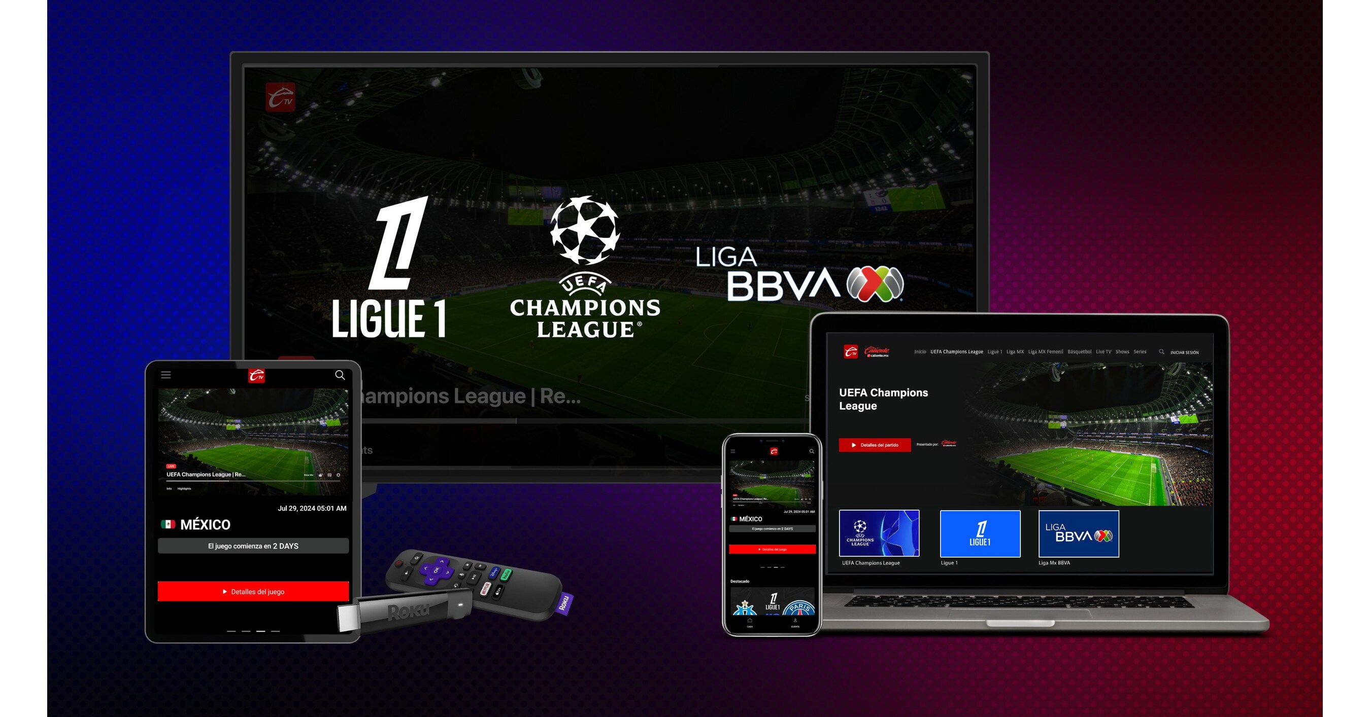 Caliente TV to broadcast UEFA Champions League, French Ligue 1, Liga MX and more with ViewLift