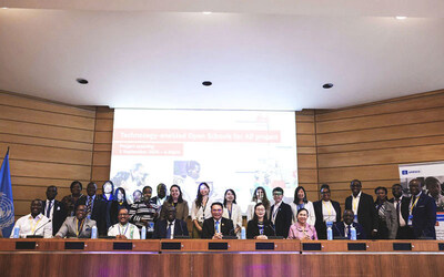 Asistentes al Foro de Escuelas Abiertas para Todos con Tecnología de la UNESCO-Huawei/Crédito de la imagen © UNESCO / M. Etchegoyen (PRNewsfoto/Huawei)