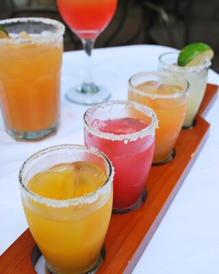 The new margarita flight at Famous Toastery.