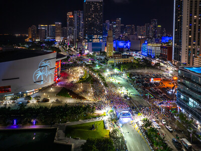 Start line of the 2024 Life Time Miami Marathon presented by FP Movement