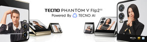 TECNO Luncurkan PHANTOM V Flip2 5G - Tampilan Ikonis yang Berpadu dengan AI Inovatif dalam Produk Ponsel Lipat Futuristis