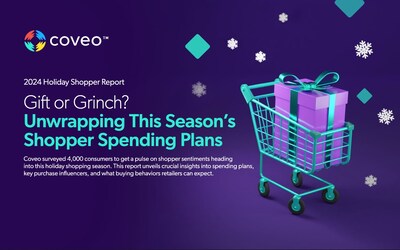 New Holiday Survey from Coveo: Gift or Grinch? Unwrapping This Season’s Shopper Spending Plans (CNW Group/Coveo Solutions Inc.)