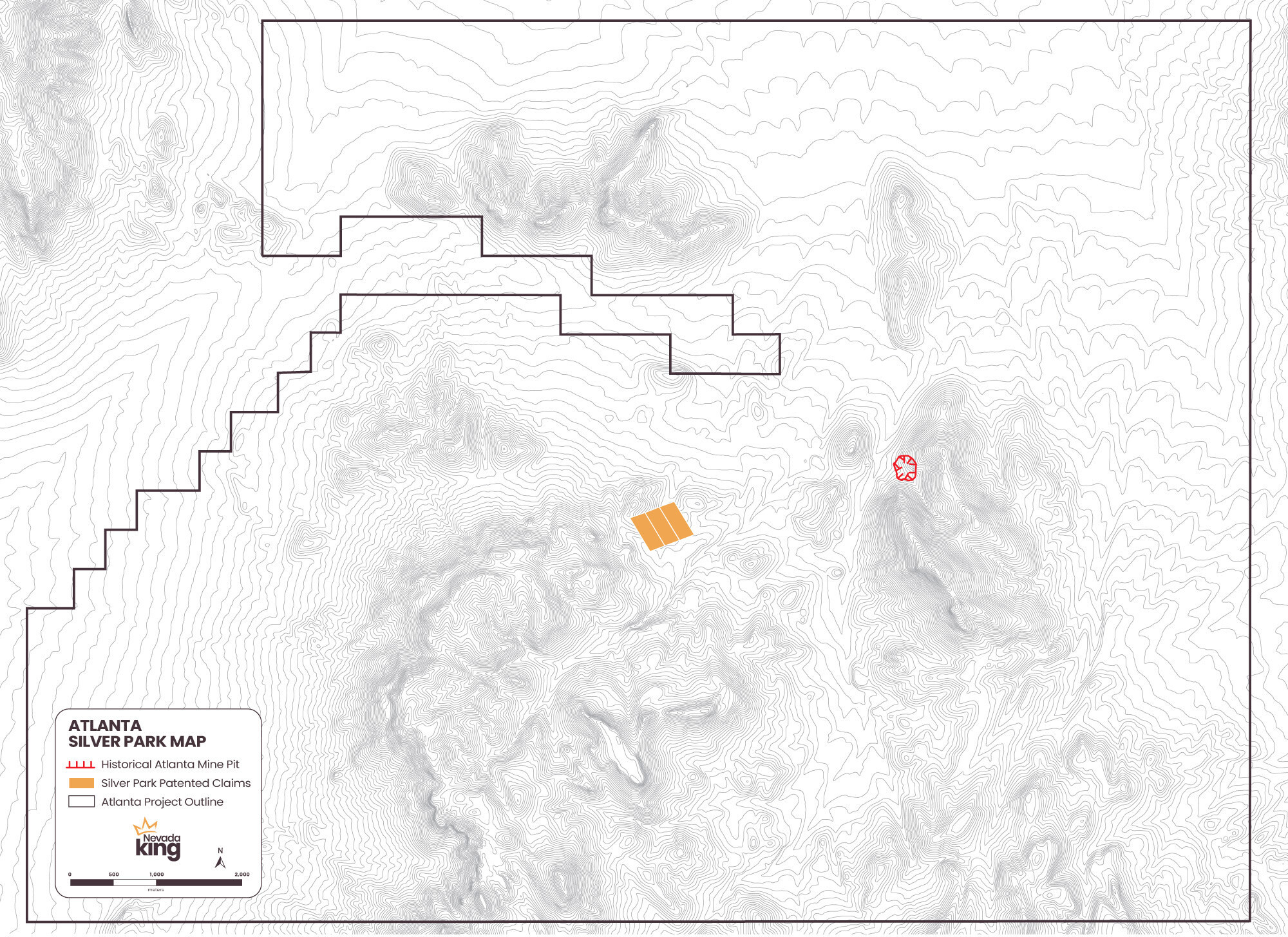 Figure 1. Location map of the Silver Park property in relation to the current Atlanta Project boundary. (CNW Group/Nevada King Gold Corp.) Figure 1. Location map of the Silver Park property in relation to the current Atlanta Project boundary. (CNW Group/Nevada King Gold Corp.)