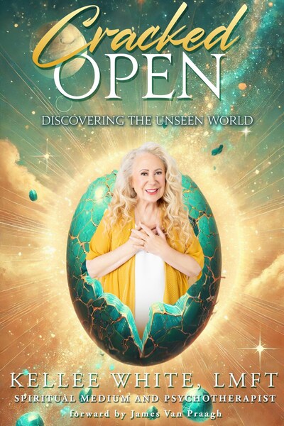 Image of Kellee White's book Cracked Open - Kellee White’s journey is an extraordinary tale of transformation, resilience, and spiritual awakening. “Cracked Open: Discovering the Unseen World ” chronicles her profound spiritual journey from a high-powered corporate executive to a compassionate and gifted Spiritual Medium and licensed Psychotherapist. This book delves into the understanding of our missions on Earth as envisioned from Heaven.