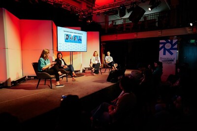 Emilie Cole moderates “The Truth About Great Startup PR” panel, Startup Grind Global 2024. Image courtesy of event organizers.