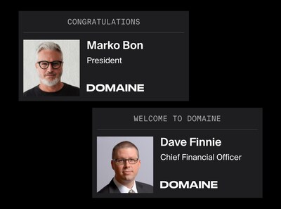 Domaine appoints Marko Bon as President and Dave Finnie as CFO