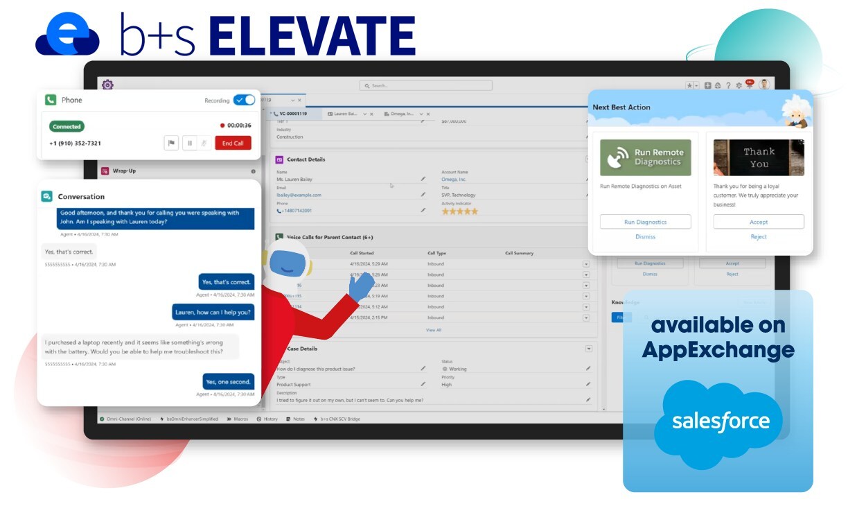 Bucher + Suter stellt b+s Elevate vor: Die umfassende Kundenkommunikations-Suite für Salesforce mit Webex Contact Center