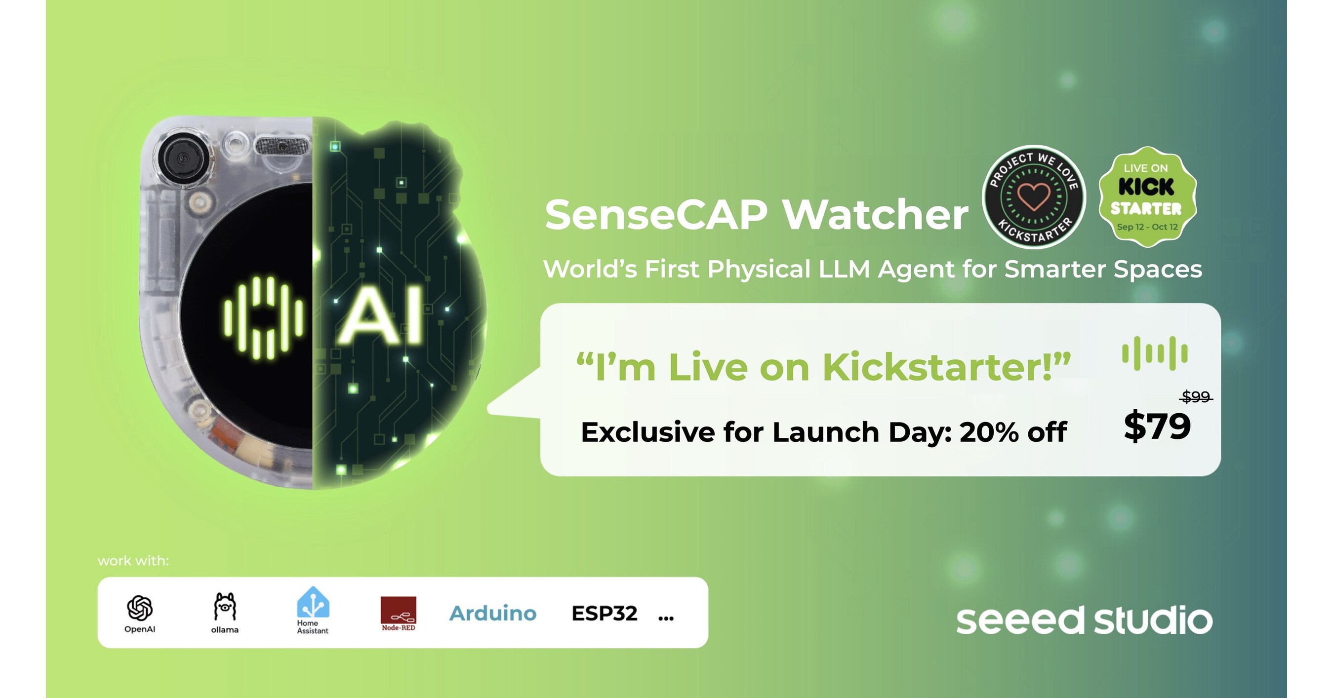 よりスマートな空間のための世界初の物理 AI エージェント SenseCAP Watcher が Kickstarter で公開