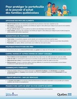 Dépôt du projet de loi no 72 - Pour protéger le portefeuille et le pouvoir d'achat des familles québécoises