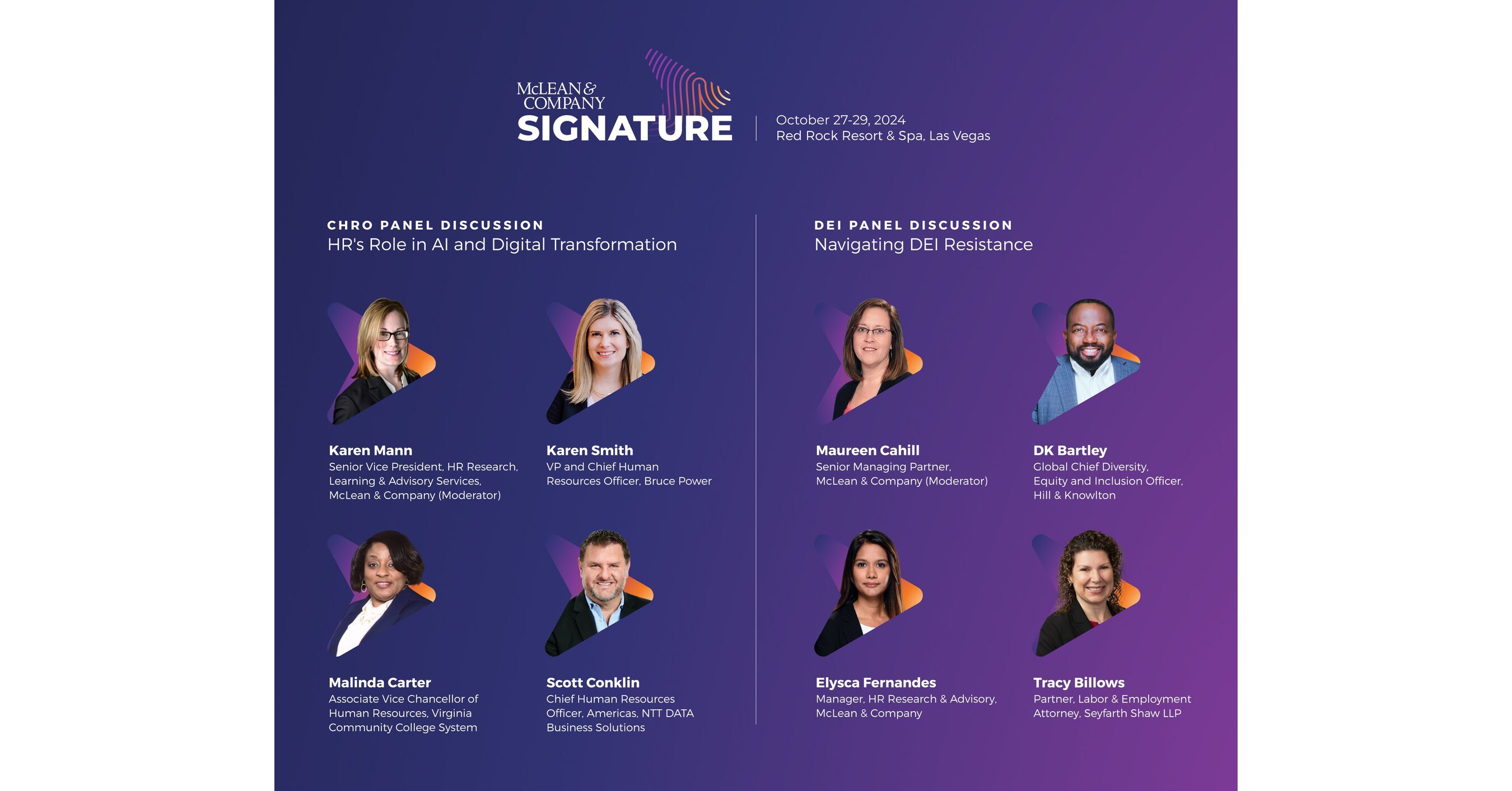 McLean & Company Announces CHRO and DEI Panel Discussions to Take Place at McLean Signature 2024, the Industry Event for Future-Focused HR Professionals