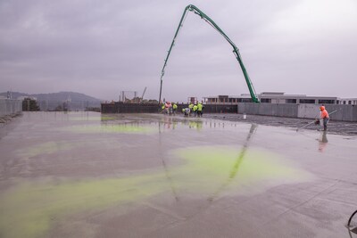 "It's in the mix:" Seeing the green tint in the bleed water during placing and finishing is proof PENETRON ADMIX SB is in the concrete – for permanent protection from water intrusion.