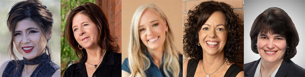 Elaine Szeto, EVP, Chief Innovation Officer & Founder at Integro Bank, Kimber Lanning, Founder and CEO at Local First, Jamie Reardon Evans, CEO at Find Your Influence, Monica May-Dunn, CEO at Arizona Escrow and Financial Corporation, and Maria Schuld, Chief Client Advocacy at FIS.