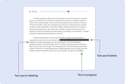 Educators can download a comprehensive writing report with secure video playback to review typing patterns and behavior.