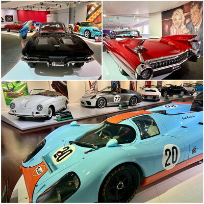 Corvettes, Fin Cars, and Porsches each have their own gallery (alongside galleries for Ford/Shelby, World Cars, Mopars, and American Muscle) at the Newport Car Museum (Newport Car Museum photo)