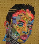 "Spiritual Astronauts" fabric collage by Tsholo Motong