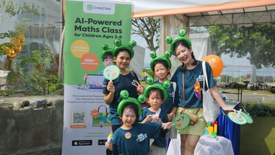 Leading EdTech company Creta Class highlights its learning product at the Walk For Our Children 2024 event, drawing many young families.