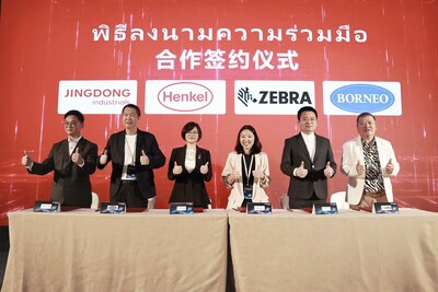 JINGDONG Industrials formalized agreements with Henkel, ZEBRA, and BORNEO in Thailand