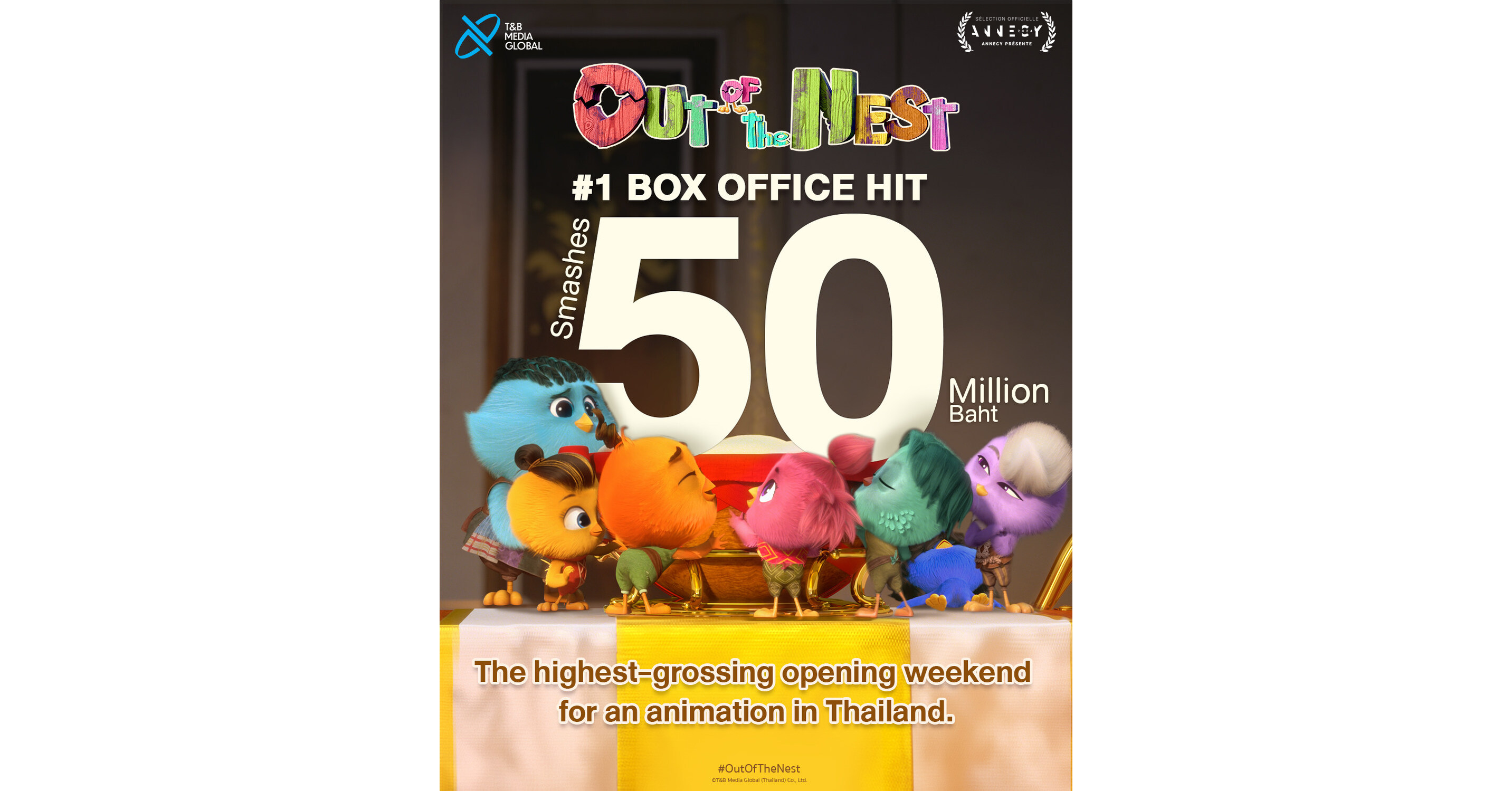 T&B Media Global bricht Kassenrekorde in Thailand mit bisher erfolgreichstem Start eines Animationsfilms