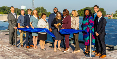 From Left: VA Delegate (District 64) Paul V. Milde III; Stafford County Supervisor (Hartwood District) Darrell English; Acting Superintendent Chris R. Fulmer, CPA, CFE; Stafford County Supervisor (Aquia District) Monica Gary; School Board Chair Maureen Siegmund; Principal Dr. Dashan Turner; Chief Economist Dr. Heather Boushey; Dr. Pamela Yeung; VA Senator Tara A. Durant; VA Delegate Candi Mundon King; Senator Jeremy S. McPike; and VP of Energy Solutions Rich Allevi.