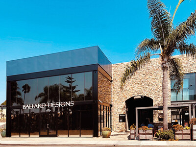 Solana Beach store front for the newest Ballard Designs location, opening in September 2024. This is the brand's first California retail footprint.