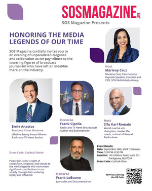 The Media Legends Gala: Celebrating Excellence in Broadcasting and Media, Honors Ernie Anastos