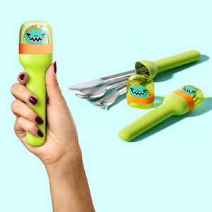 Bring Dino Adventure to Mealtime with the ZOKU® Kids Dino Pocket Utensil Set