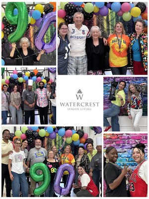 Watercrest Buena Vista Senior Living Community celebrates the achievement of reaching over 92% resident occupancy last month.  The community hosted a 90's themed party in honor of their growing community located in The Villages of Central Florida.