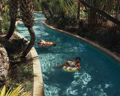 Float down the Resort's winding lazy river, complete with a bubbling "rapids" section, waterfalls, and water cannons. Enjoy the lush, tropical landscaping. The lazy river is fun for all ages!