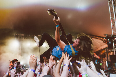 A Giant Dog performs at LEVITATION Music Festival. Credit Chad Wadsworth.