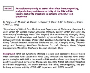 WestGene Biopharma Presents Groundbreaking mRNA Vaccine Data at ESMO 2024