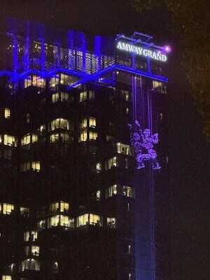 35-Foot Illuminated Puppet Scales the Amway Grand Plaza in Grand Rapids at ArtPrize 2024 Opening Celebration