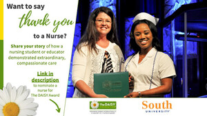 Extraordinary Nursing Faculty and Nursing Students to be Recognized with The Daisy Award® at South University