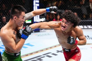 Monster Energy's Raul Rosas Jr. earned a unanimous decision victory over Qileng Aori at UFC 306 in Las Vegas