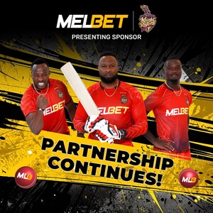 MelBet continues its partnership with four time champions, Trinbago Knight Riders for CPL 2024