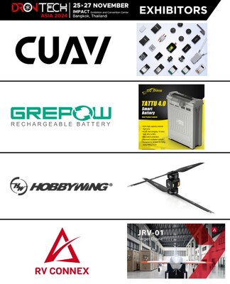 DronTech Asia 2024 Exhibitors: CUAV Tech, Grepow Battery, Hobbywing Technology, R V Connex