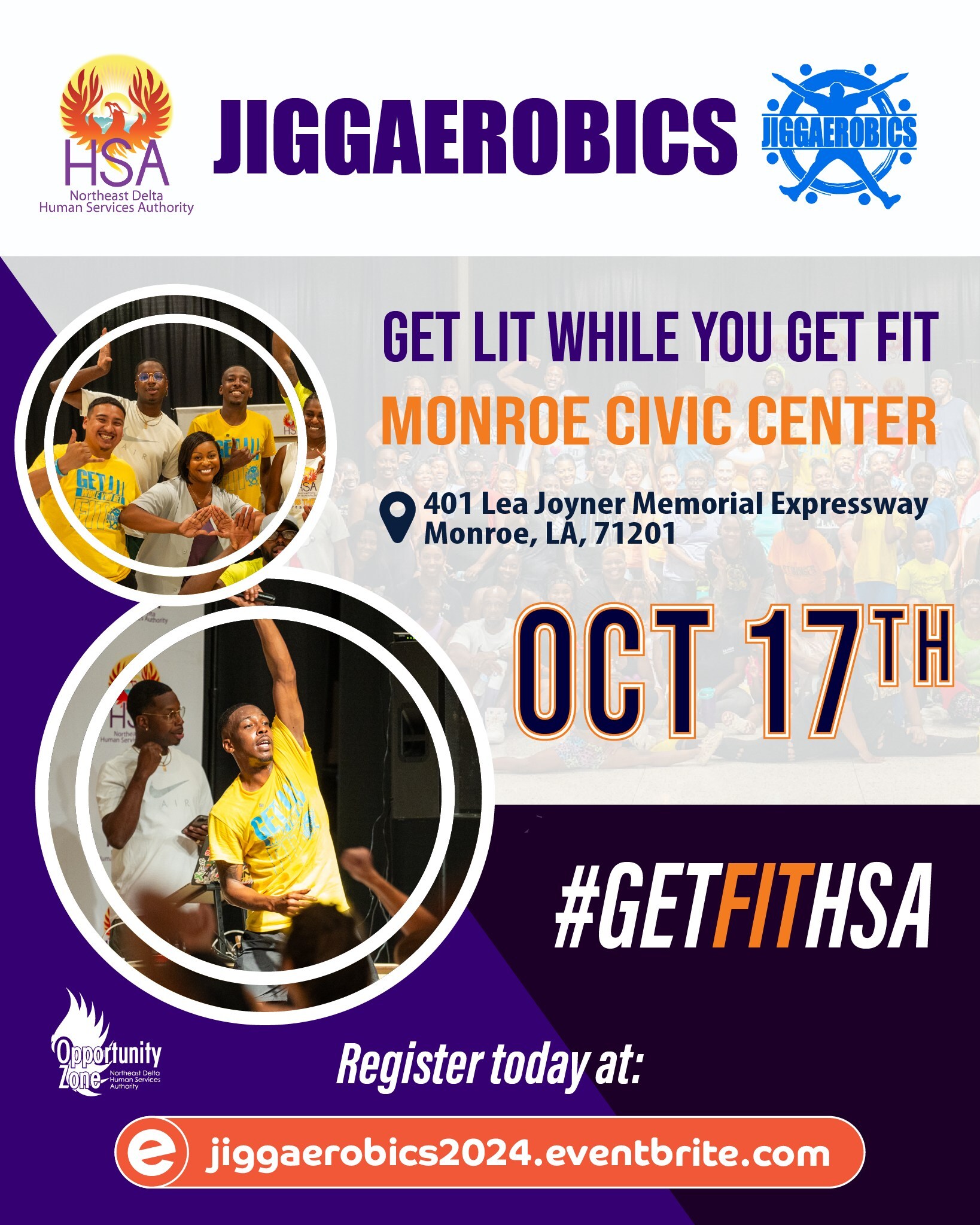 Northeast Delta HSA to host JiggAerobics Health and Fitness Event on October 17 at Monroe Civic Center