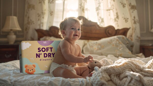 Soft N Dry TreeFree DiaperTM Now With ecoLiite CoreTM