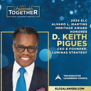 D. Keith Pigues Honored with The Executive Leadership Council 2024 Alvaro L. Martins Heritage Award