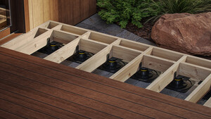 The Level.Up Adjustable Deck Pedestal Joist Support System Redefines Deck Building