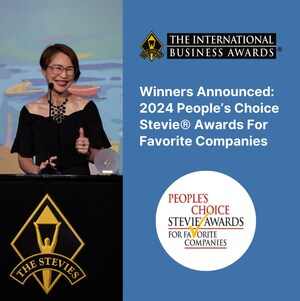 Winners of 2024 People's Choice Stevie® Awards for Favorite Companies Announced